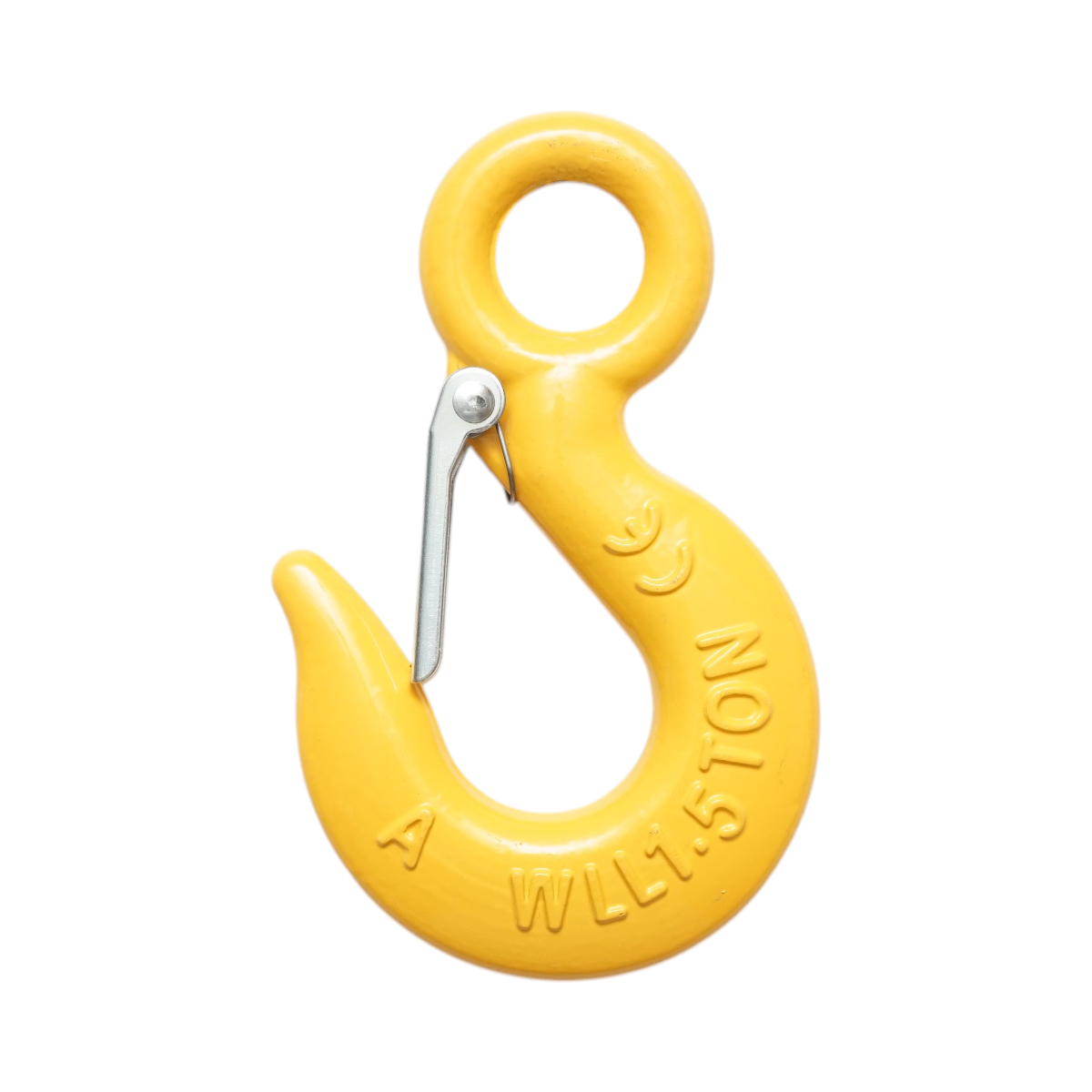 Gancio con anello di sicurezza, carico massimo 1,5 T