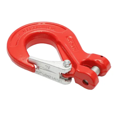 Gancio con bullone e sicurezza per catena a maglie da 10 mm, carico massimo supportato 3,15 T - immagine 2
