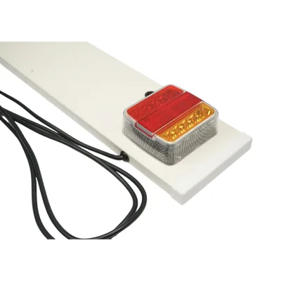 Gancio di traino 1200 mm, 2 lampade a LED, cavo da 6 m, presa a 7 poli 12/24 V - immagine 4