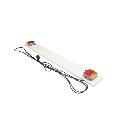 Gancio di traino 1200 mm, 2 lampade a LED, cavo da 6 m, presa a 7 poli 12/24 V - immagine 3