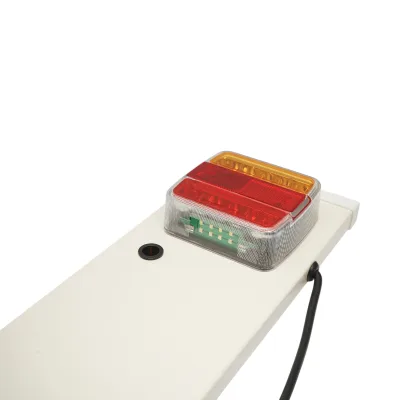 Gancio di traino 1200 mm, 2 lampade a LED, cavo da 6 m, presa a 7 poli 12/24 V - immagine 5