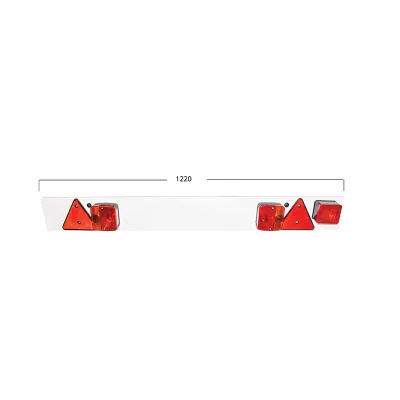 Supporto universale per gancio traino , 1220 mm, 2 lampade, 1 fendinebbia, 2 triangoli riflettenti, cavo da 6 m e presa da 12 V a 7 pin - immagine 4