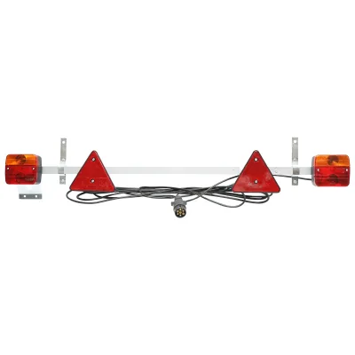 Supporto universale per gancio traino ,  Regolabile 1-1,6 m con lampade, cavo 2,5/6 m e spina a 7 poli Breckner Germany