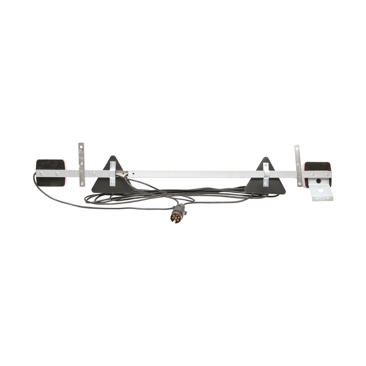 Supporto universale per gancio traino regolabile 1000-1600 mm 2x lampada LED, 2x triangolo riflettente, cavo da 6 m e presa a 7 pin 12/24 V - immagine 4