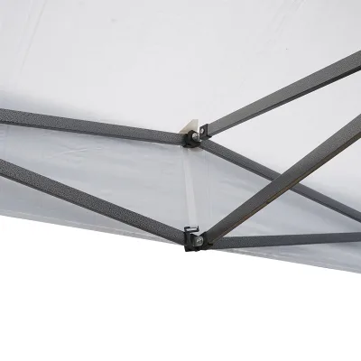 Gazebo a padiglione pieghevole bianca 3x3 m, altezza regolabile. Breckner Germany - immagine 6