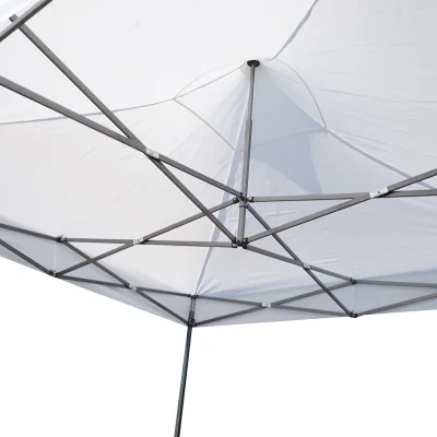 Gazebo a padiglione pieghevole bianca 3x3 m, altezza regolabile. Breckner Germany - immagine 4