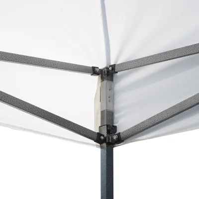 Gazebo a padiglione pieghevole bianca 3x3 m, altezza regolabile. Breckner Germany - immagine 5