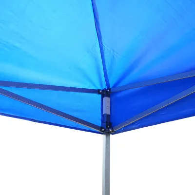 Gazebo a padiglione pieghevole blu 3x3 m, altezza regolabile. Breckner Germany - immagine 6