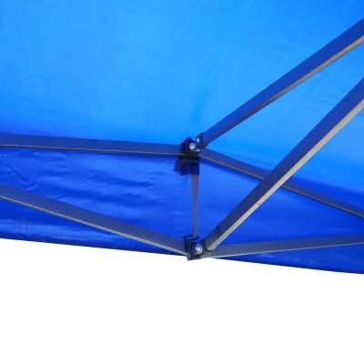 Gazebo a padiglione pieghevole blu 3x3 m, altezza regolabile. Breckner Germany - immagine 5