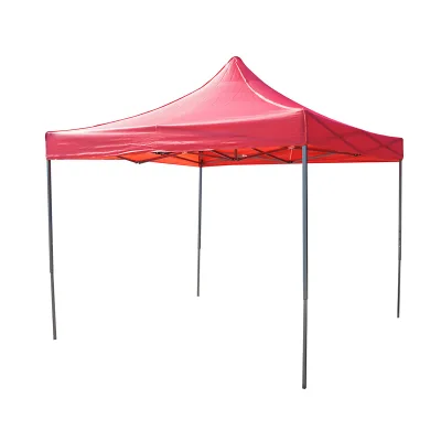 Gazebo a padiglione pieghevole rossa 3x3 m, altezza regolabile. Breckner Germany