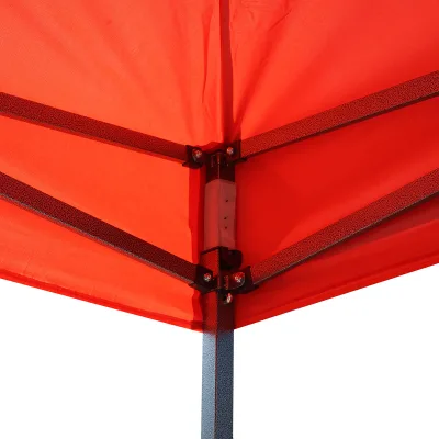 Gazebo a padiglione pieghevole rossa 3x3 m, altezza regolabile. Breckner Germany - immagine 5