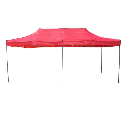 Gazebo a padiglione pieghevole rossa 3x6 m, altezza regolabile Breckner Germany
