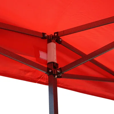 Gazebo a padiglione pieghevole rossa 3x6 m, altezza regolabile Breckner Germany - immagine 5