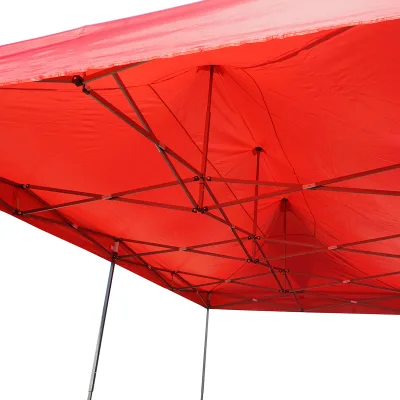 Gazebo a padiglione pieghevole rossa 3x6 m, altezza regolabile Breckner Germany - immagine 4