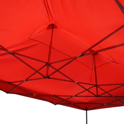 Gazebo rosso 3x4.5 m, altezza regolabile, pieghevole Breckner Germany - immagine 5