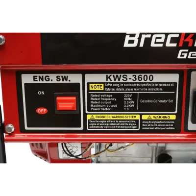 Generatore elettrico a benzina 2,5KW/220V, motore 7,5HP, avviamento manuale Breckner Germany - immagine 5
