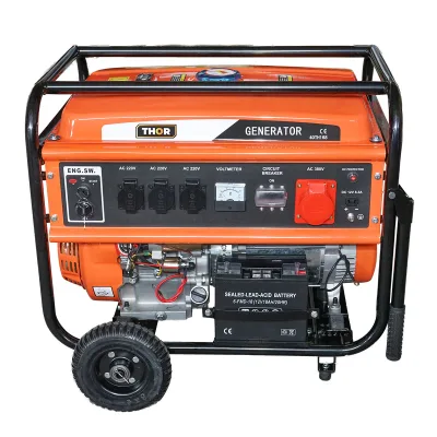 Generatore elettrico a benzina 220-380V 7,2KW 50Hz con avviamento elettrico/manuale THOR