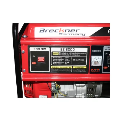 Generatore elettrico a benzina 220V 7,5KW 50Hz, 17HP avviamento a strappo Breckner Germany - immagine 4