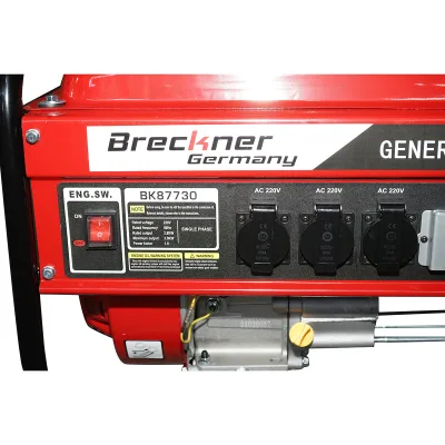 Generatore elettrico a benzina 220V/50Hz potenza massima 3,0 kw Breckner Germany - immagine 5