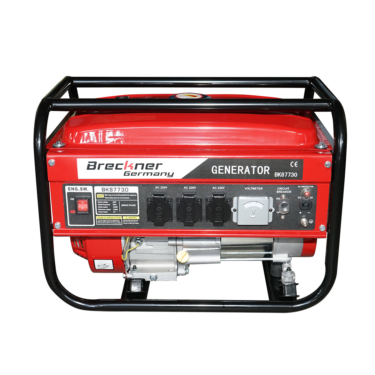 Generatore elettrico a benzina 220V/50Hz potenza massima 3,0 kw Breckner Germany