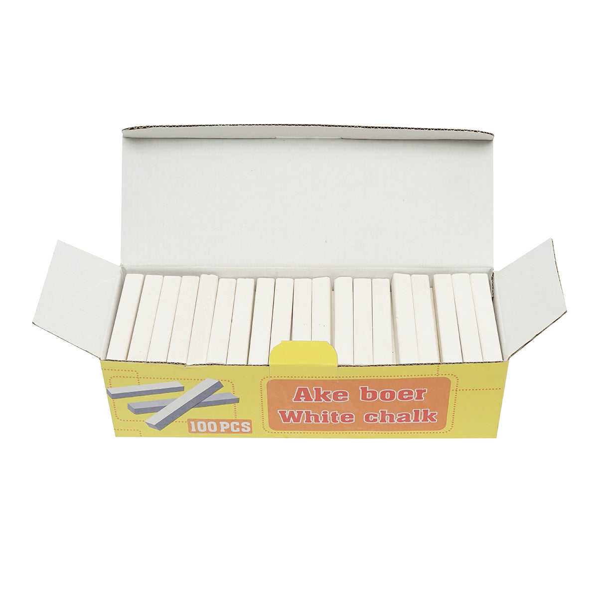 Gesso bianco quadrato 80x12x11,5 mm, 100 pezzi/scatola