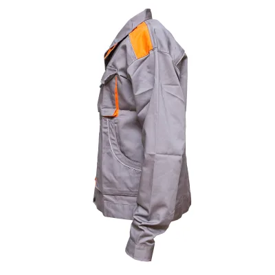 Giacca da lavoro in poliestere e cotone, grigia e arancione, taglia 60, 235 g/m² Breckner Germany - immagine 3