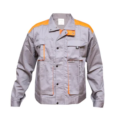 Giacca da lavoro in poliestere e cotone, grigia/arancione, taglia 52, 235 g/m² Breckner Germany