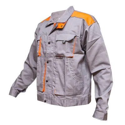 Giacca da lavoro in poliestere e cotone, grigia/arancione, taglia 52, 235 g/m² Breckner Germany - immagine 2