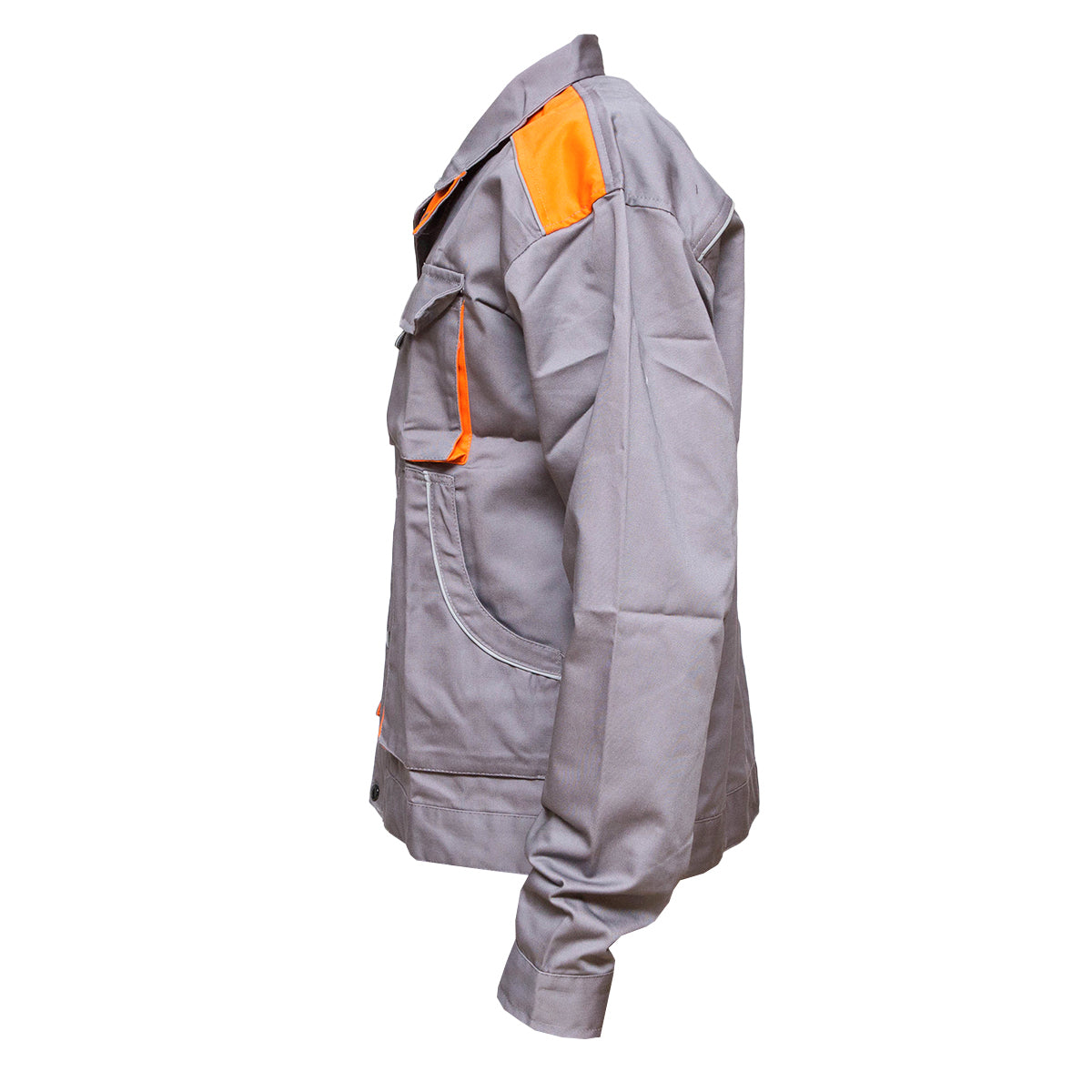 Giacca da lavoro in poliestere e cotone, grigia/arancione, taglia 58, 235 g/m² Breckner Germany - immagine 3