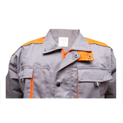 Giacca da lavoro in poliestere e cotone, grigia/arancione, taglia 62, 235 g/m² Breckner Germany - immagine 5