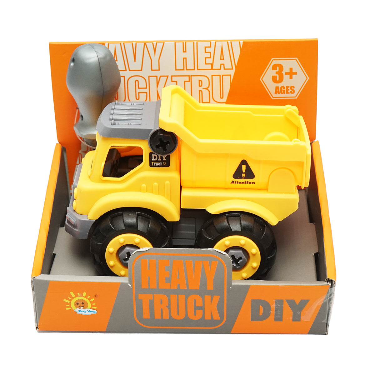 Giocattolo tipo Montessori, camion giallo per bambini +3 anni