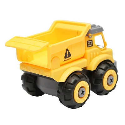 Giocattolo tipo Montessori, camion giallo per bambini +3 anni - immagine 5