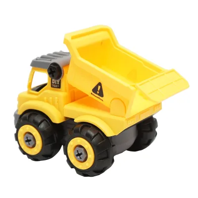 Giocattolo tipo Montessori, camion giallo per bambini +3 anni - immagine 4