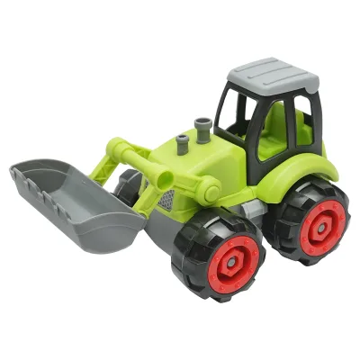Giocattolo tipo Montessori, trattore con rimorchio per bambini +3 anni - immagine 4