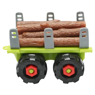 Giocattolo tipo Montessori, trattore con rimorchio per bambini +3 anni - immagine 3