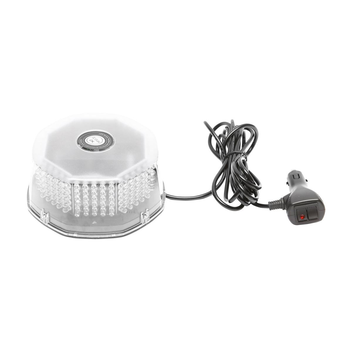 Girofaro LED rotondo con 240 LED – luce gialla, base magnetica, interruttore ON/OFF – 12V/24V Breckner Germany - immagine 2