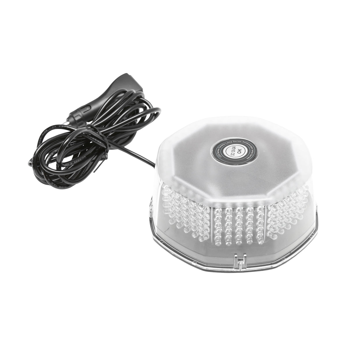 Girofaro LED rotondo con 240 LED – luce gialla, base magnetica, interruttore ON/OFF – 12V/24V Breckner Germany - immagine 3