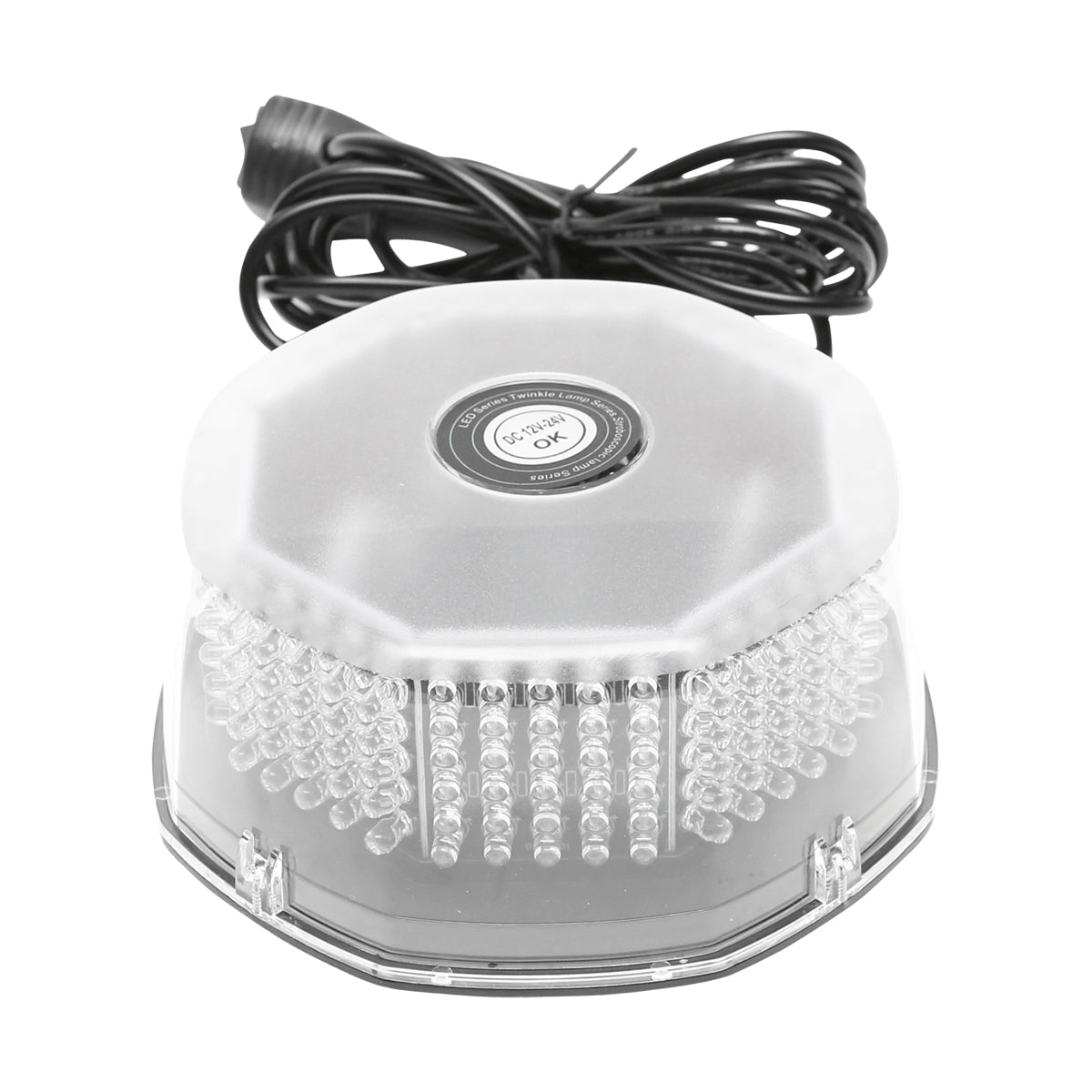 Girofaro LED rotondo con 240 LED – luce gialla, base magnetica, interruttore ON/OFF – 12V/24V Breckner Germany - immagine 4
