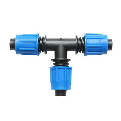 Giunto a ''T'' per Sistema di irrigazione a Goccia 16X16X16mm. Giunto a Compressione per nastro irrigazione a Goccia