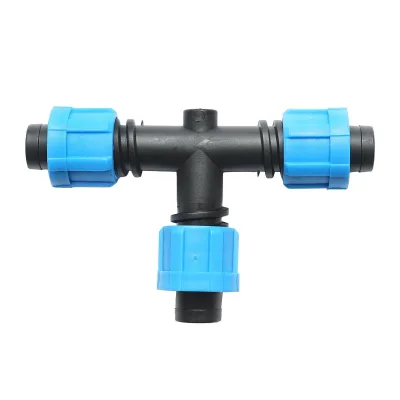 Giunto a ''T'' per Sistema di irrigazione a Goccia 17X17X17mm. Giunto a Compressione per nastro irrigazione a Goccia