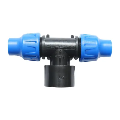 Giunto a ''T'' per Sistema di irrigazione a Goccia PN10-16mm X 3/4" X 16mm. Giunto a Compressione per nastro irrigazione a Goccia - immagine 4