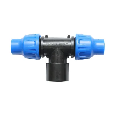 Giunto a ''T'' per Sistema di irrigazione a Goccia PN6-16mm X 1/2" X 16mm. Giunto a Compressione per nastro irrigazione a Goccia - immagine 3