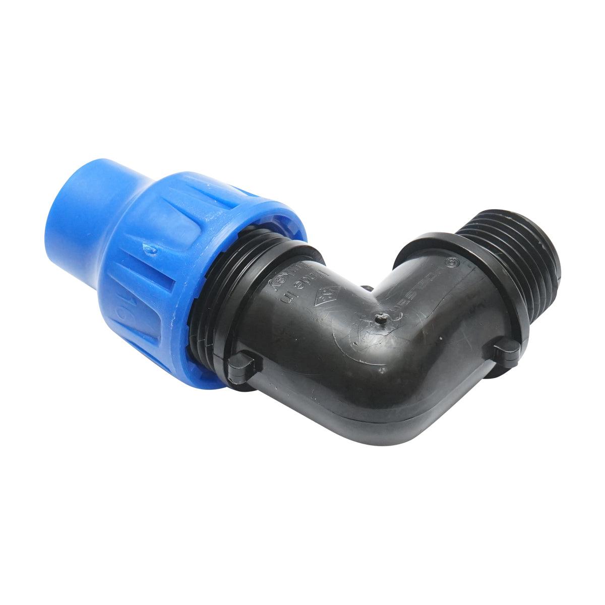 Gomito Compressione 16mm X 1/2" per sistemi di irrigazione Raccordo/Giunto Maschio 16mm X 1/2" Raccordo Compressione Manicotto Raccordo Compressione Tubo irrigazione - immagine 4
