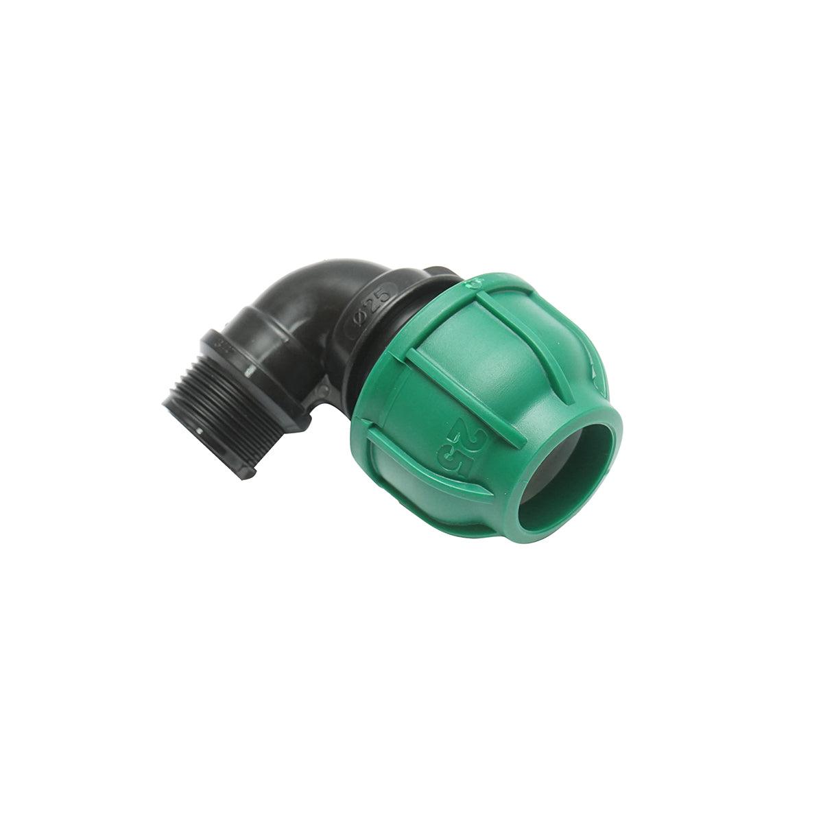 Gomito Compressione 25mm X 3/4" per sistemi di irrigazione Raccordo/Giunto Maschio 25mm X 3/4" Raccordo Compressione Manicotto Raccordo Compressione Tubo irrigazione - immagine 2