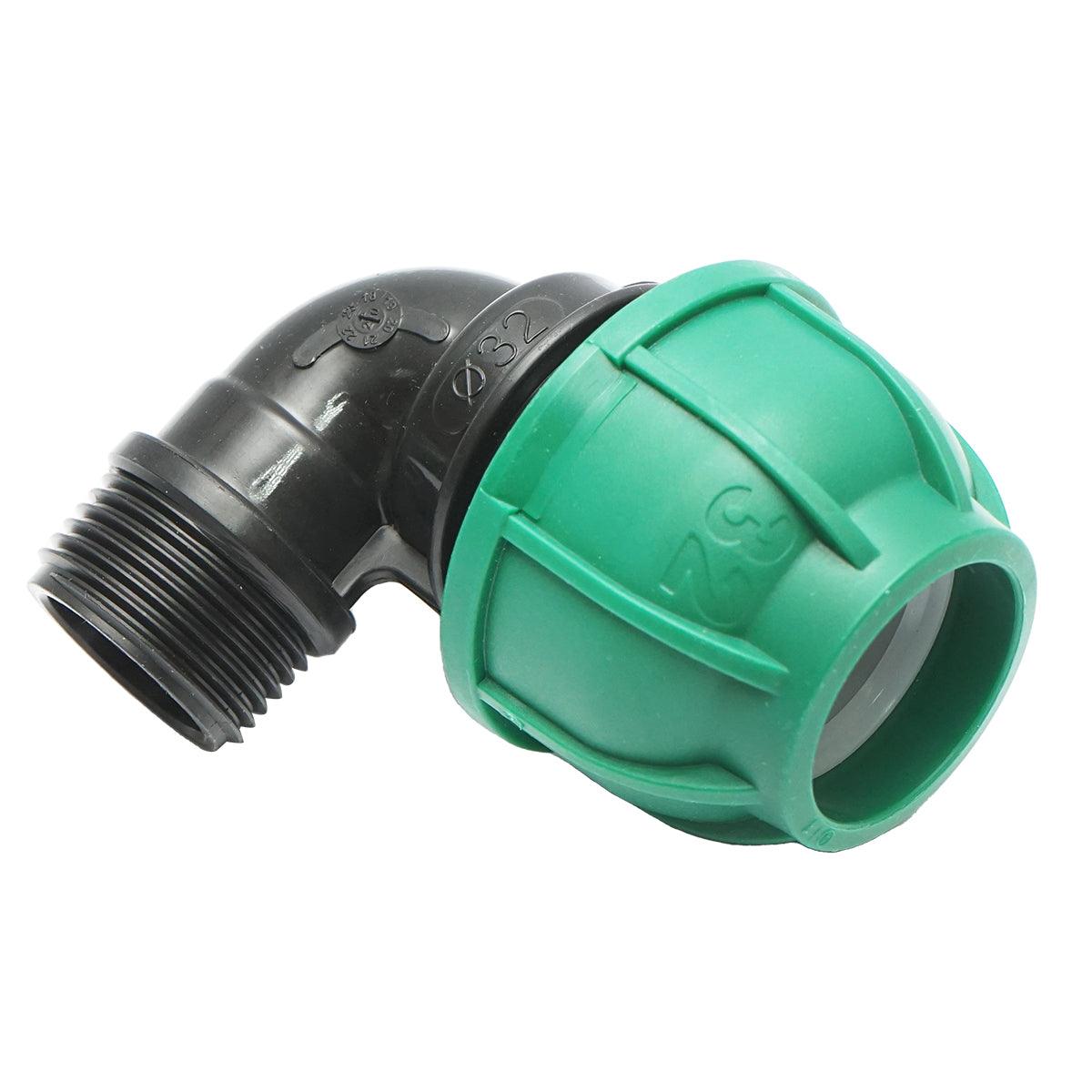Gomito Compressione 32 mm X 1" per sistemi di irrigazione Raccordo/Giunto Maschio 32 mm X 1" Raccordo Compressione Manicotto Raccordo Compressione Tubo irrigazione - immagine 2