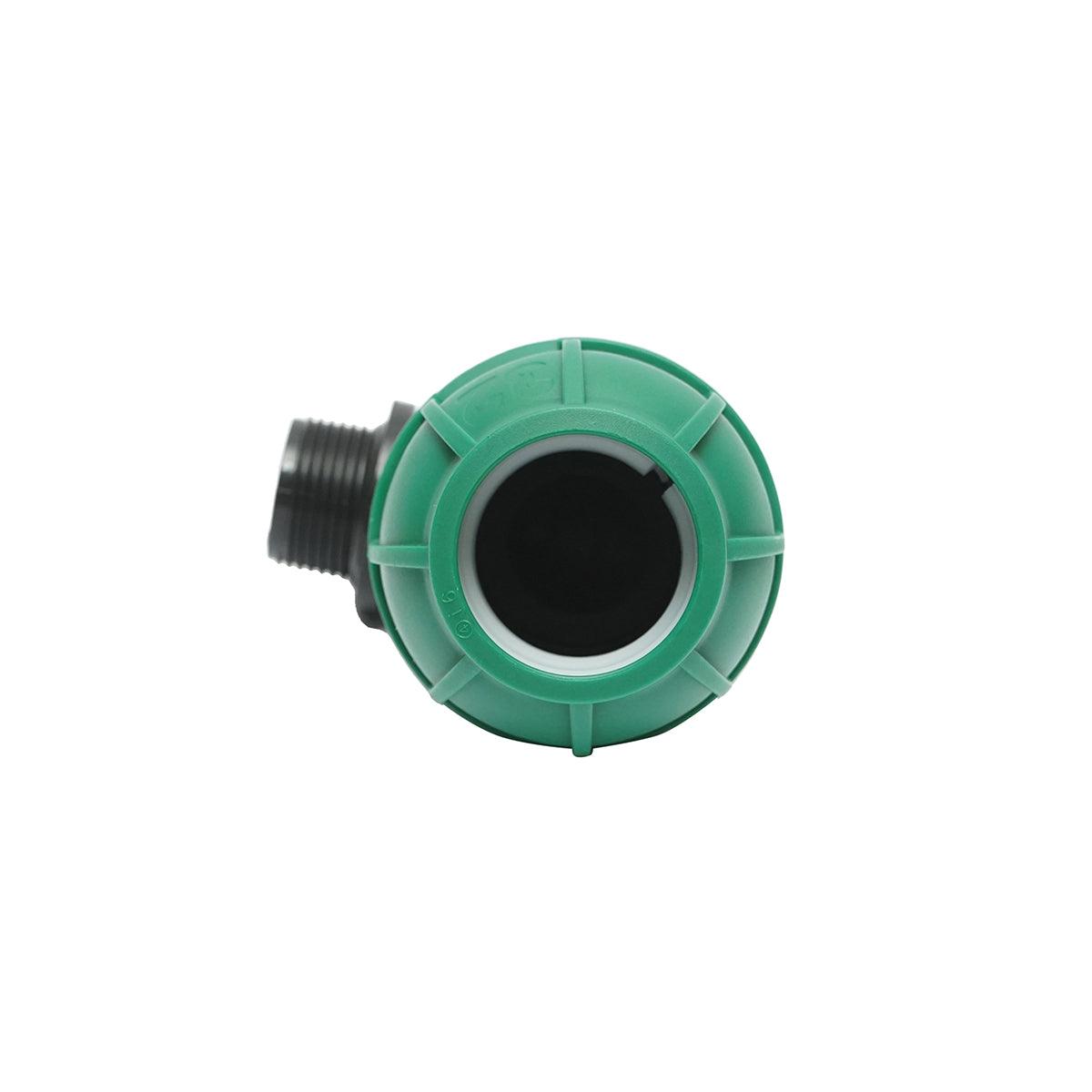 Gomito Compressione 32 mm X 3/4" per sistemi di irrigazione Raccordo/Giunto Maschio 32mm X 3/4" Raccordo Compressione Manicotto Raccordo Compressione Tubo irrigazione - immagine 2
