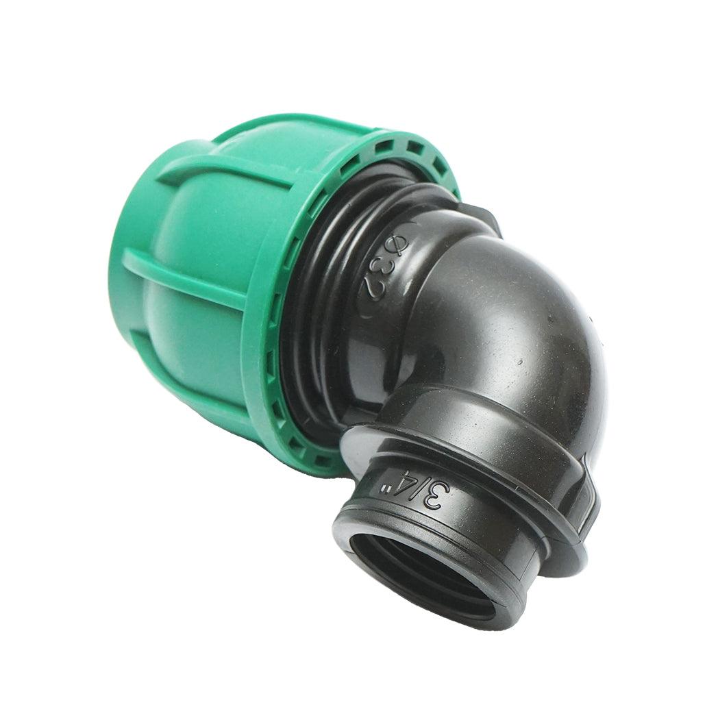 Gomito Compressione 32mm X 3/4" per sistemi di irrigazione Raccordo/Giunto Femmina 32mm X 3/4" Raccordo Compressione Manicotto Compressione Tubo irrigazione - immagine 2