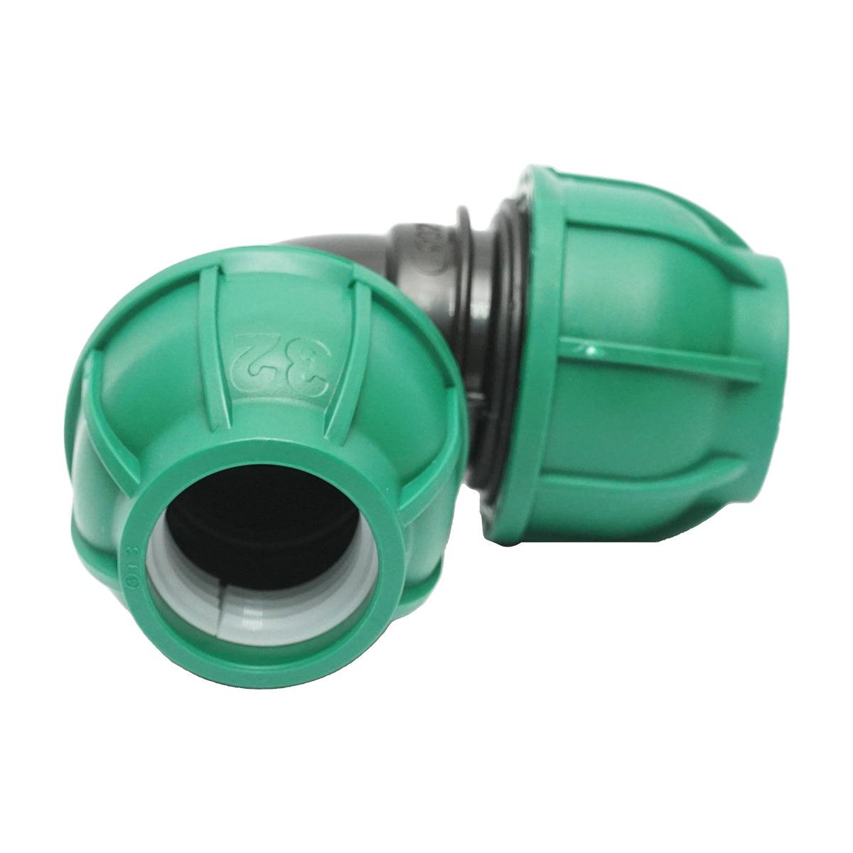 Gomito Compressione 32mm X 32mm per sistemi di irrigazione Raccordo Compressione Manicotto Raccordo Compressione Tubo irrigazione 32mm X 32mm - immagine 3