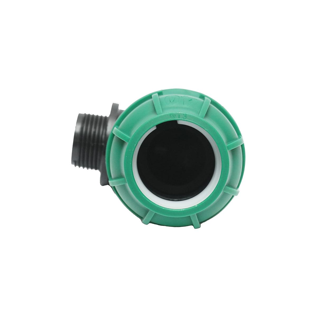 Gomito Compressione 40mm X 1" per sistemi di irrigazione Raccordo/Giunto Maschio 40mm X 1" Raccordo Manicotto Tubo irrigazione - immagine 3