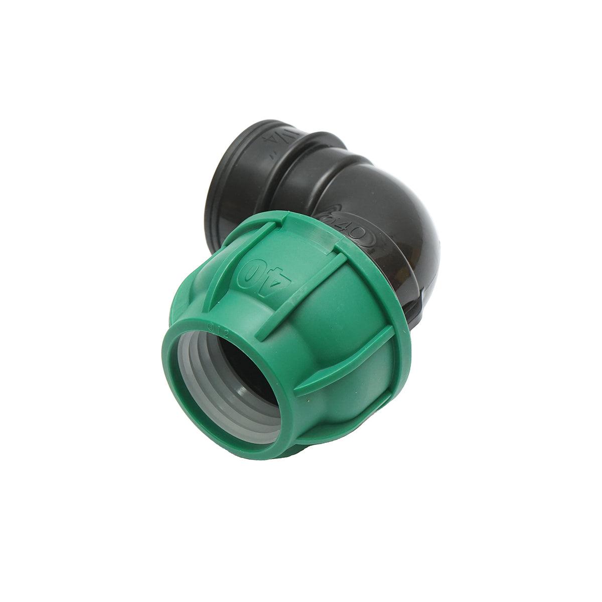 Gomito Compressione 40mm X 5/4" per sistemi di irrigazione Raccordo/Giunto Femina 40mm X 5/4" Raccordo Compressione Manicotto Raccordo Compressione Tubo irrigazione - immagine 4